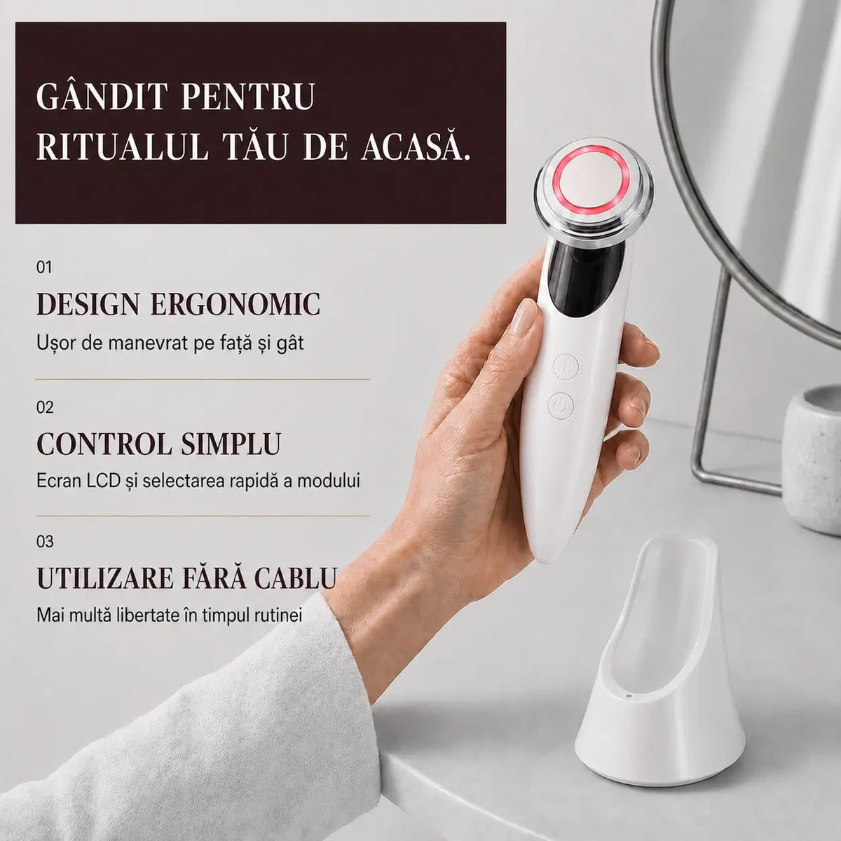 Pulse® Dispozitiv Facial 4-în-1