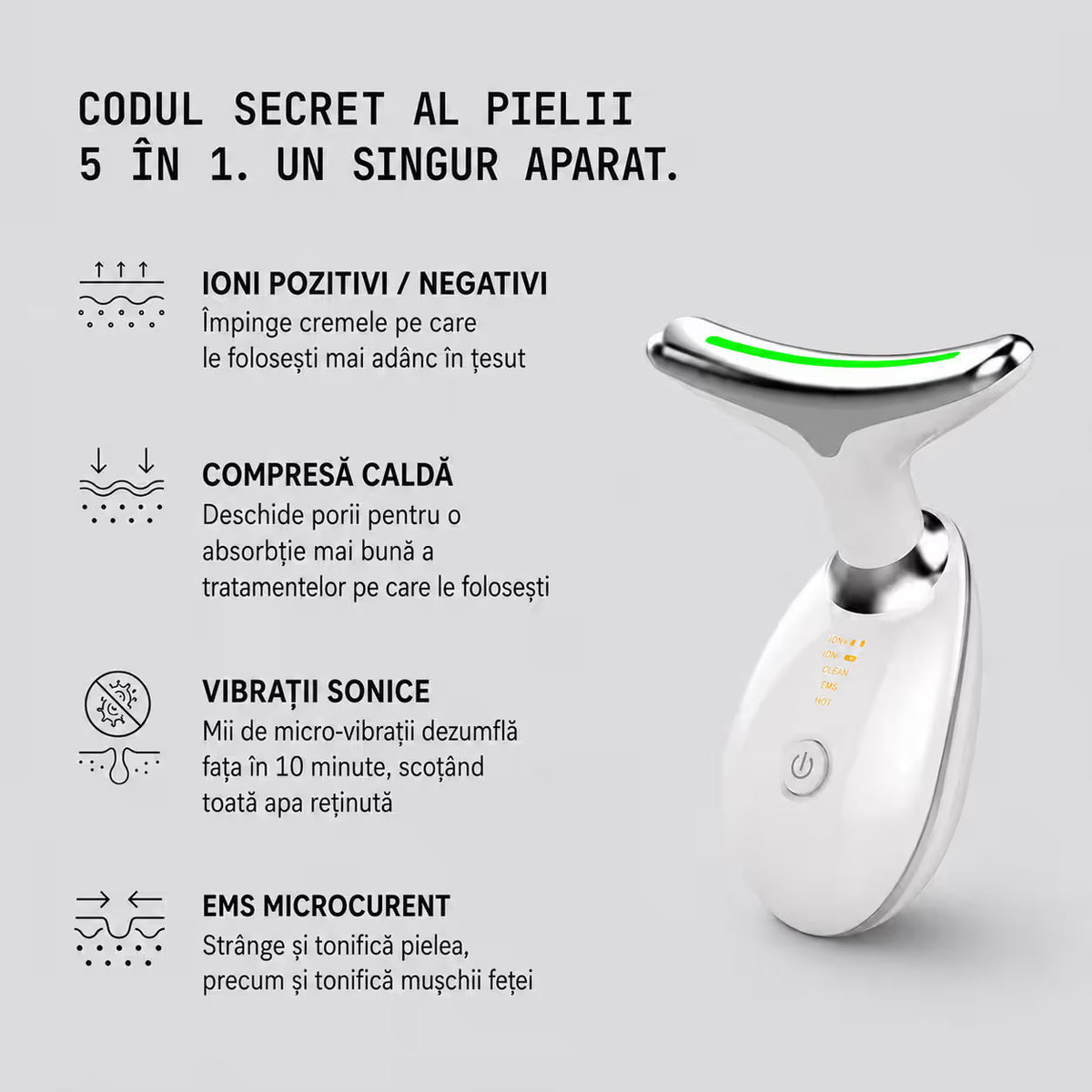 Pulse® Aparat Facial 5-în-1